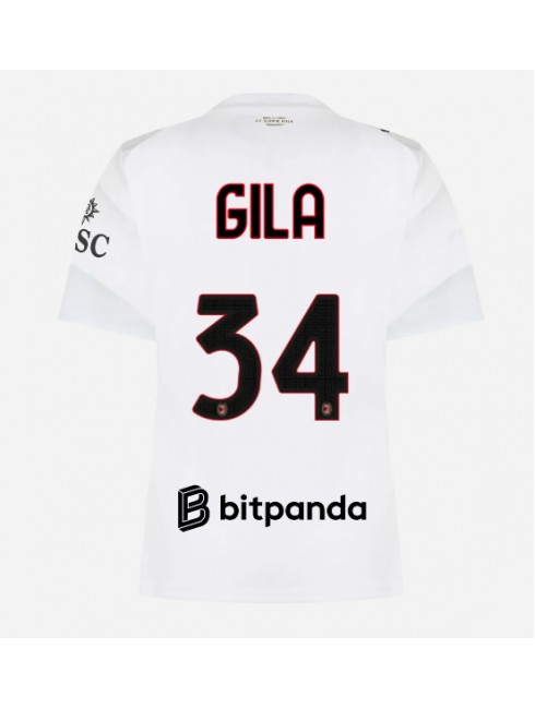 AC Milan Mario Gila #34 Auswärtstrikot für Frauen 2026-27 Kurzarm AC Milan Mario Gila #34 Auswärtstrikot für Frauen 2026-27 Kurzarm